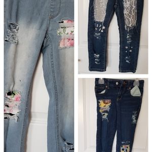 Custom distressed and blinged Jean's 5/6